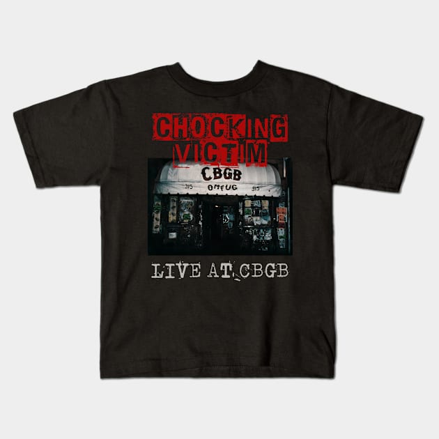 chocking victim live at cbgb Kids T-Shirt by kusuka ulis